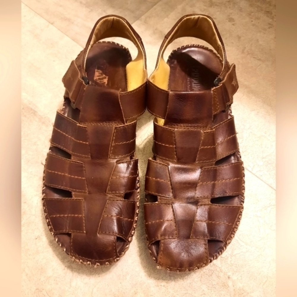 Pikolinos‎ Brown Leather Fishing Sandal! Size 44 - Mens